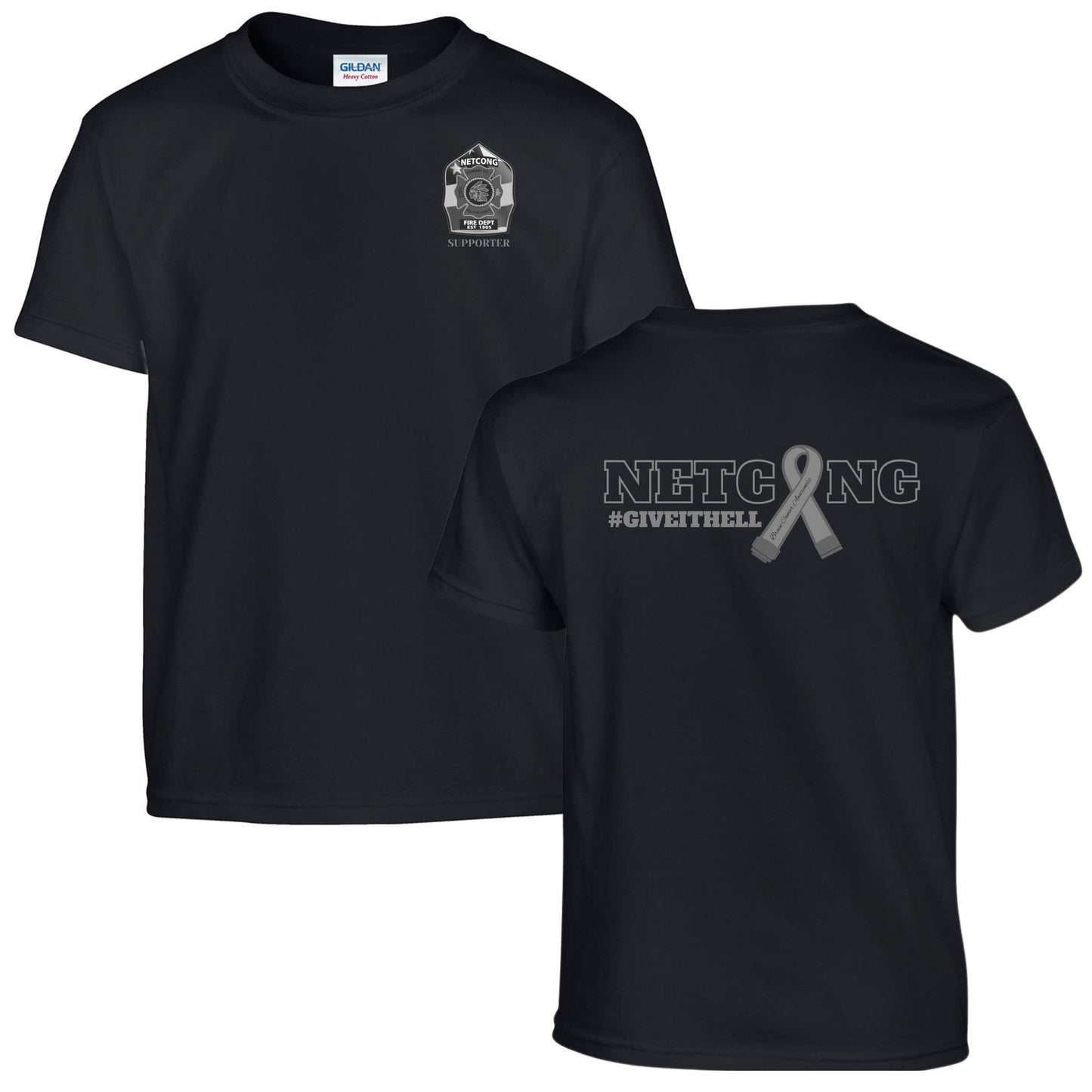 Netcong Fire Brain Cancer Awareness Short Sleeve T-Shirt
