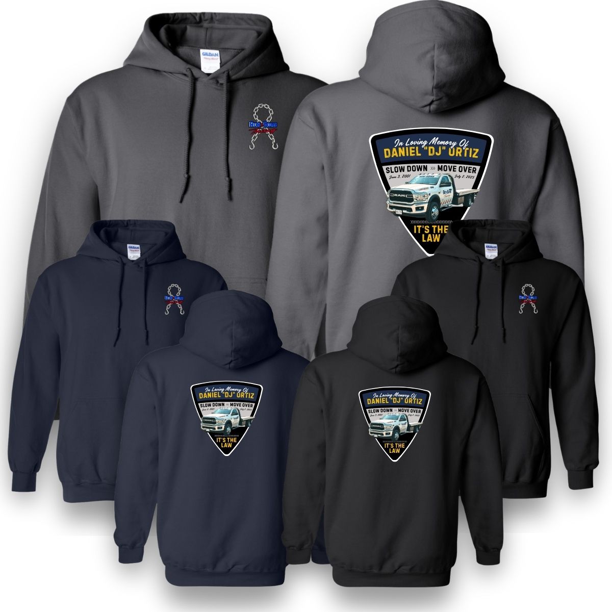 Slow Down, Move Over Memorial Hooded Sweatshirt - DJ Ortiz