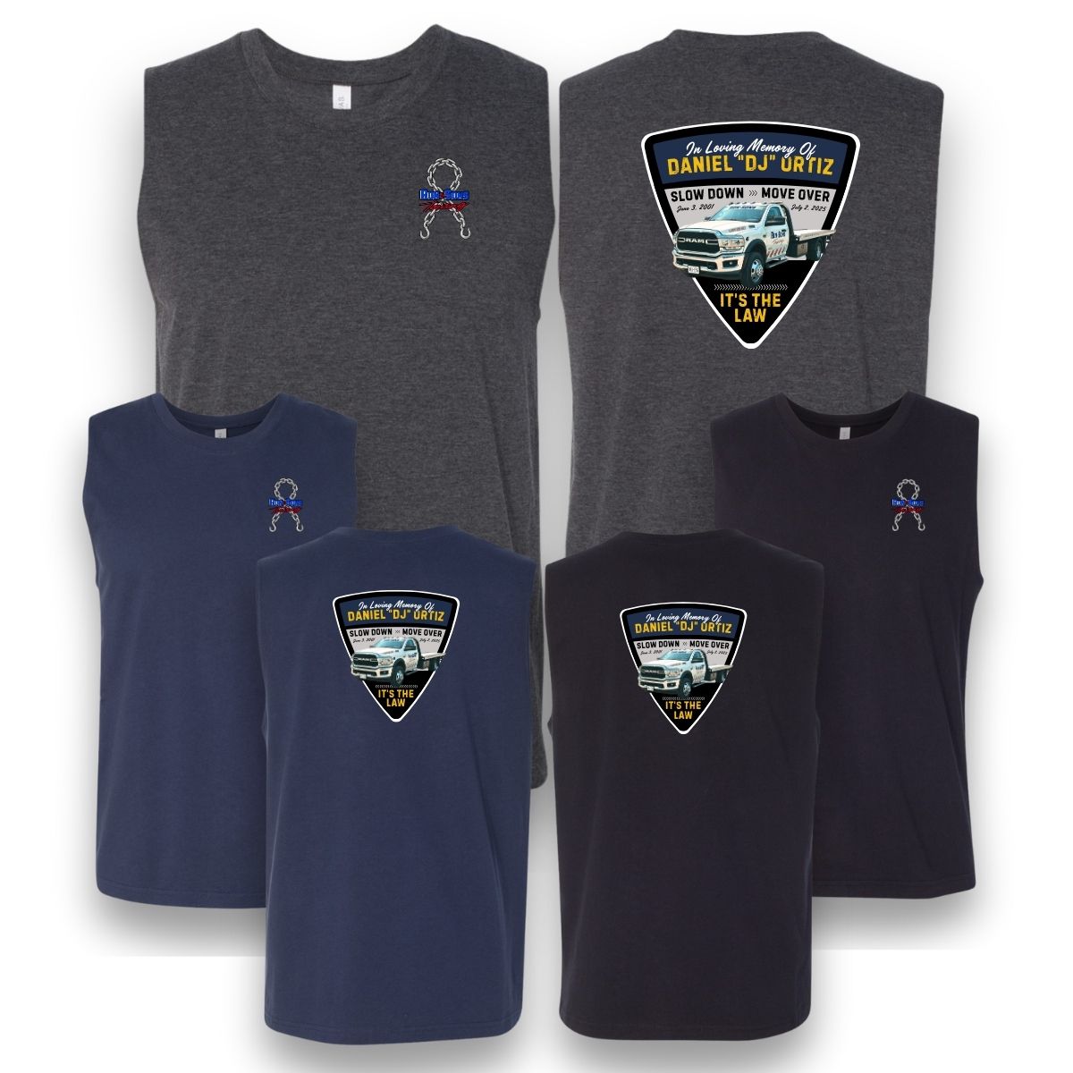 Slow Down, Move Over Memorial Men's Muscle Tank Top - DJ Ortiz