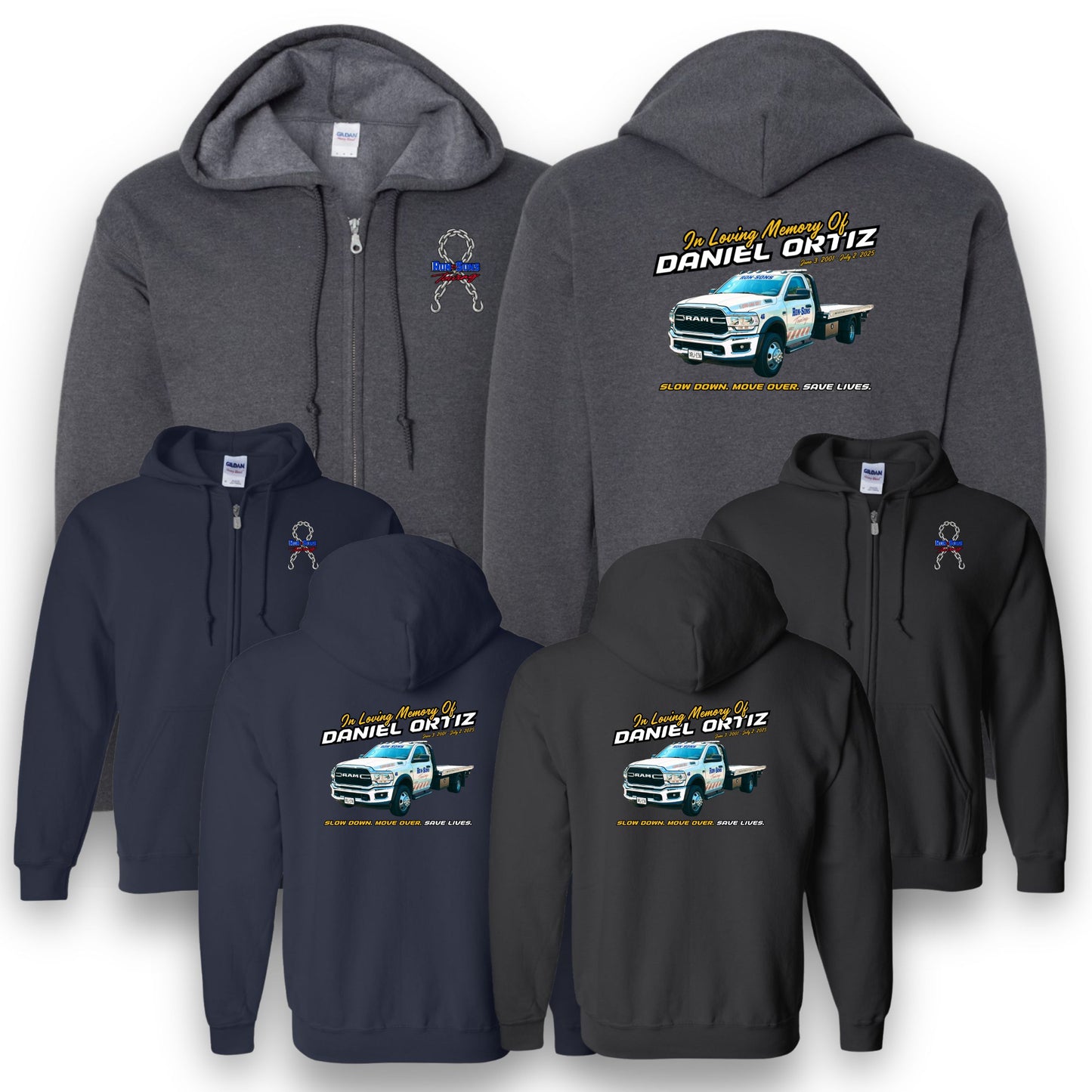 Truck 46 Memorial Full Zip Hooded Sweatshirt - DJ Ortiz