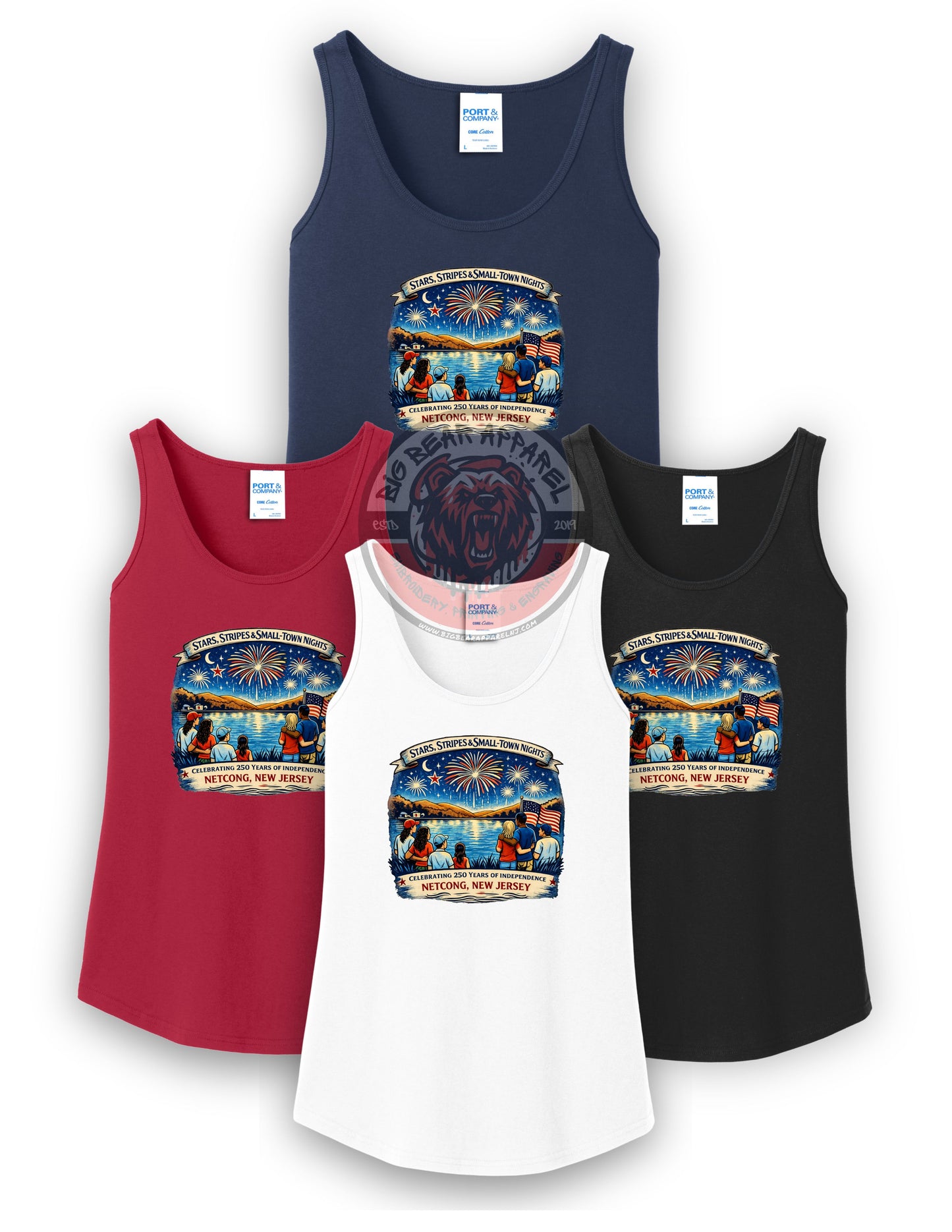 Stars, Stripes & Small Town Nights Womens Tank Top