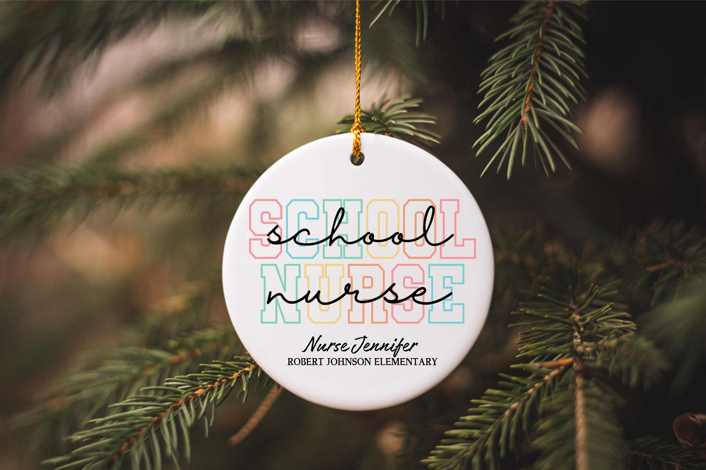 Personalized School Nurse Ornament