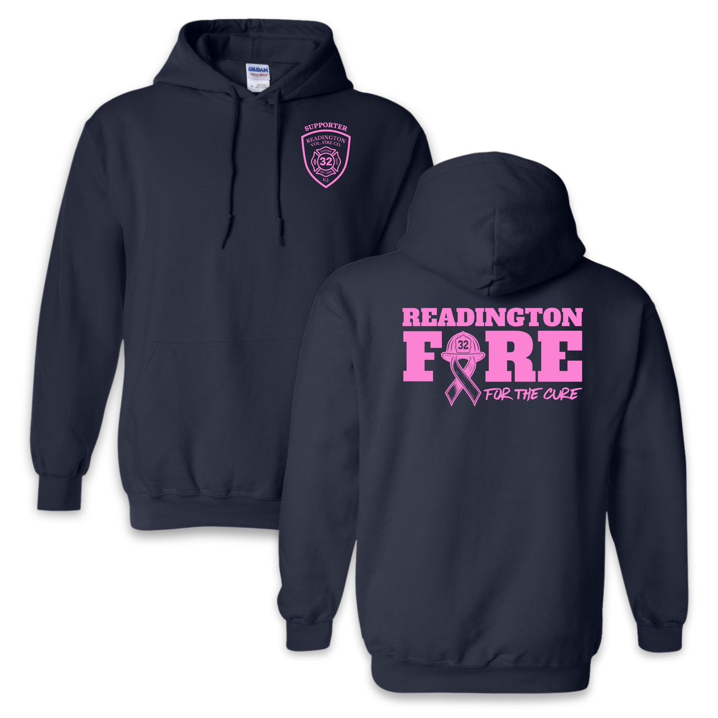 RVFC Short Sleeve Breast Cancer Adult Hooded Sweatshirt