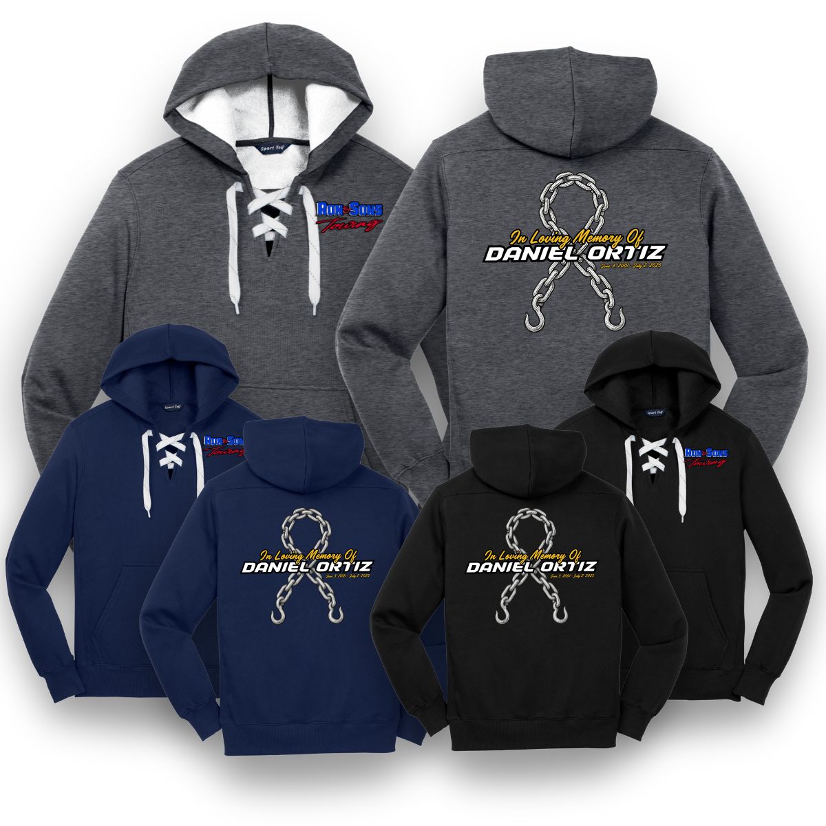 Truck 46 Memorial Lace Up Hooded Sweatshirt - DJ Ortiz