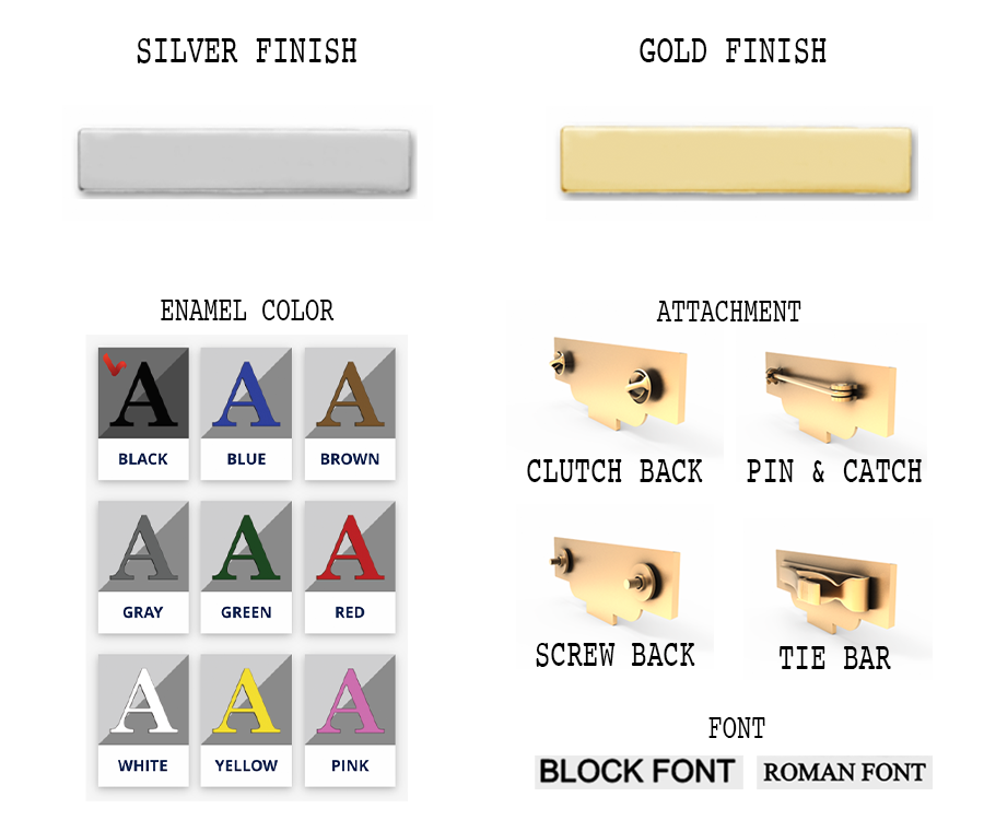 Smith & Warren | Custom Nameplate 1/2"H x 2 1/2" W