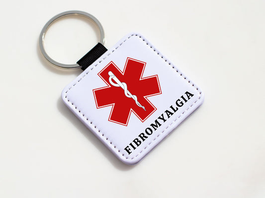 Fibromyalgia Emergency Medical Alert Keychain