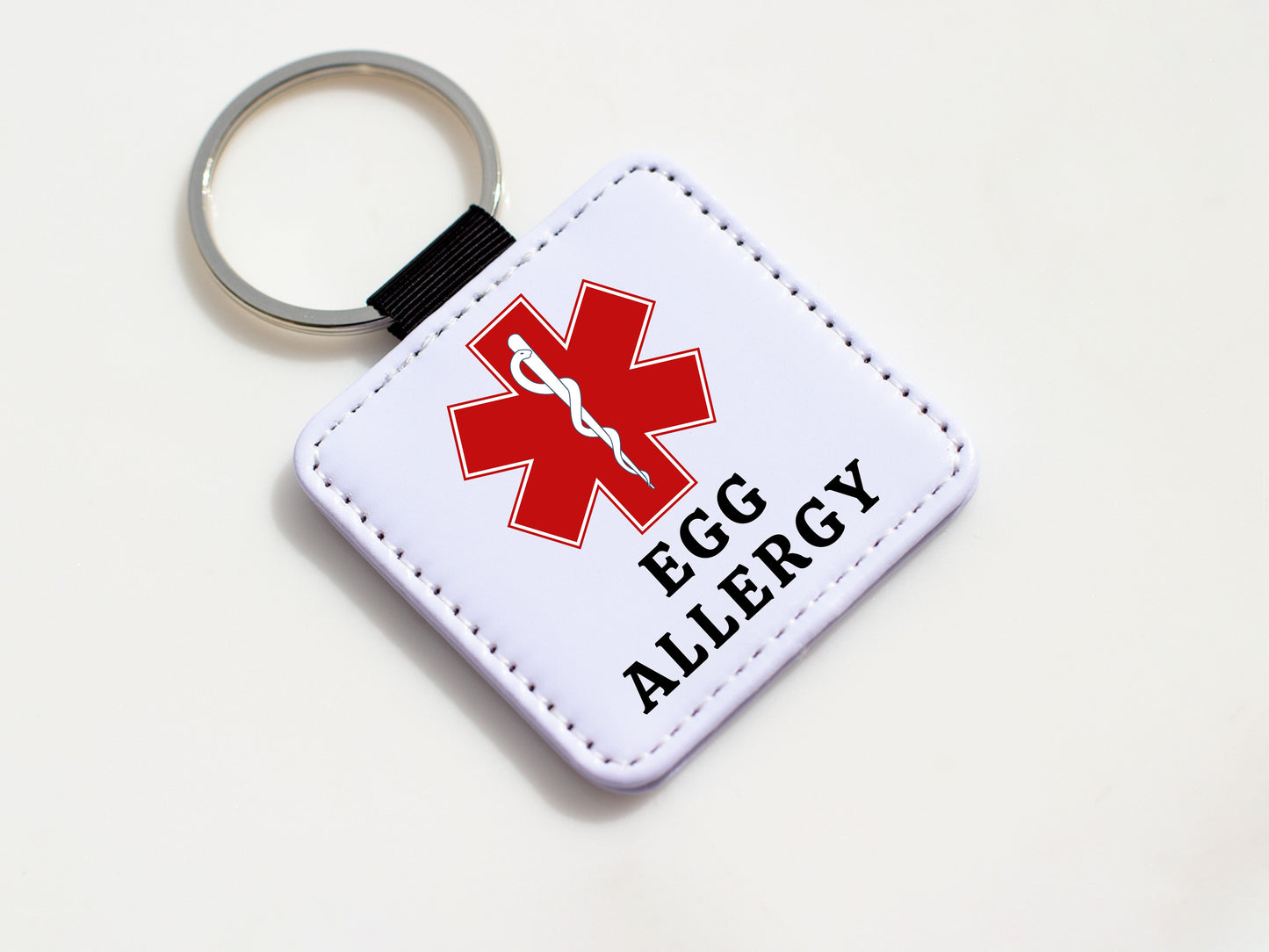 Egg Allergy Emergency Medical Alert Keychain