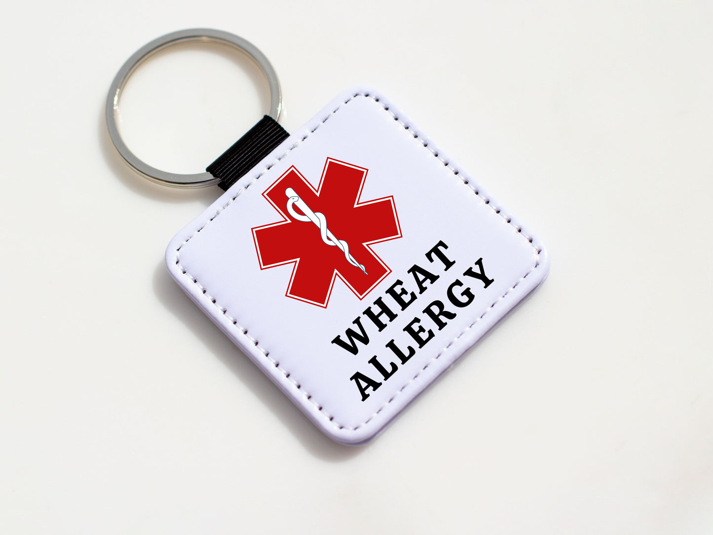 Wheat Allergy Emergency Medical Alert Keychain