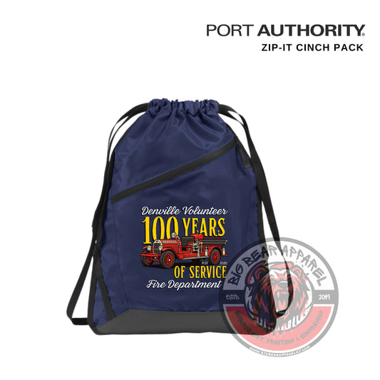 Denville Fire 100th Anniversary Zip-it Cinch Pack
