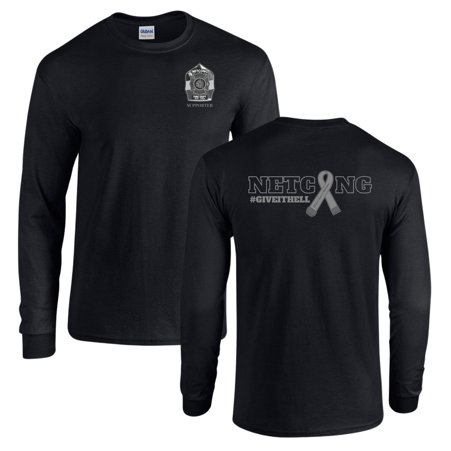 Netcong Fire Brain Cancer Awareness Long Sleeve T-Shirt