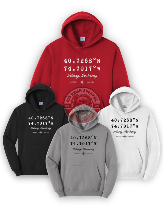 Netcong Coordinates Hooded Sweatshirt