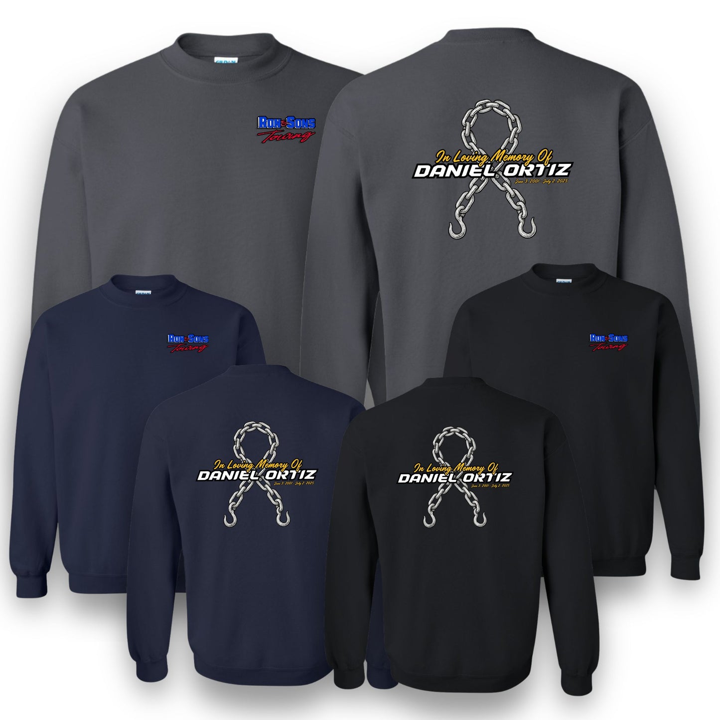 Tow Chain Memorial Crewneck Sweatshirt - DJ Ortiz