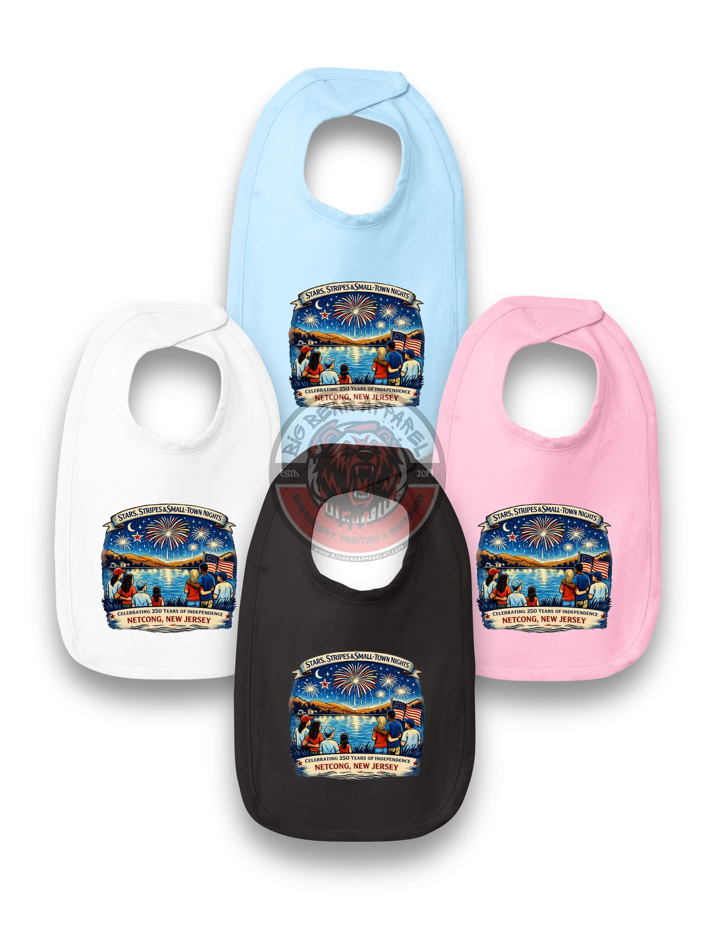 Stars, Stripes & Small Town Nights Infant Bib