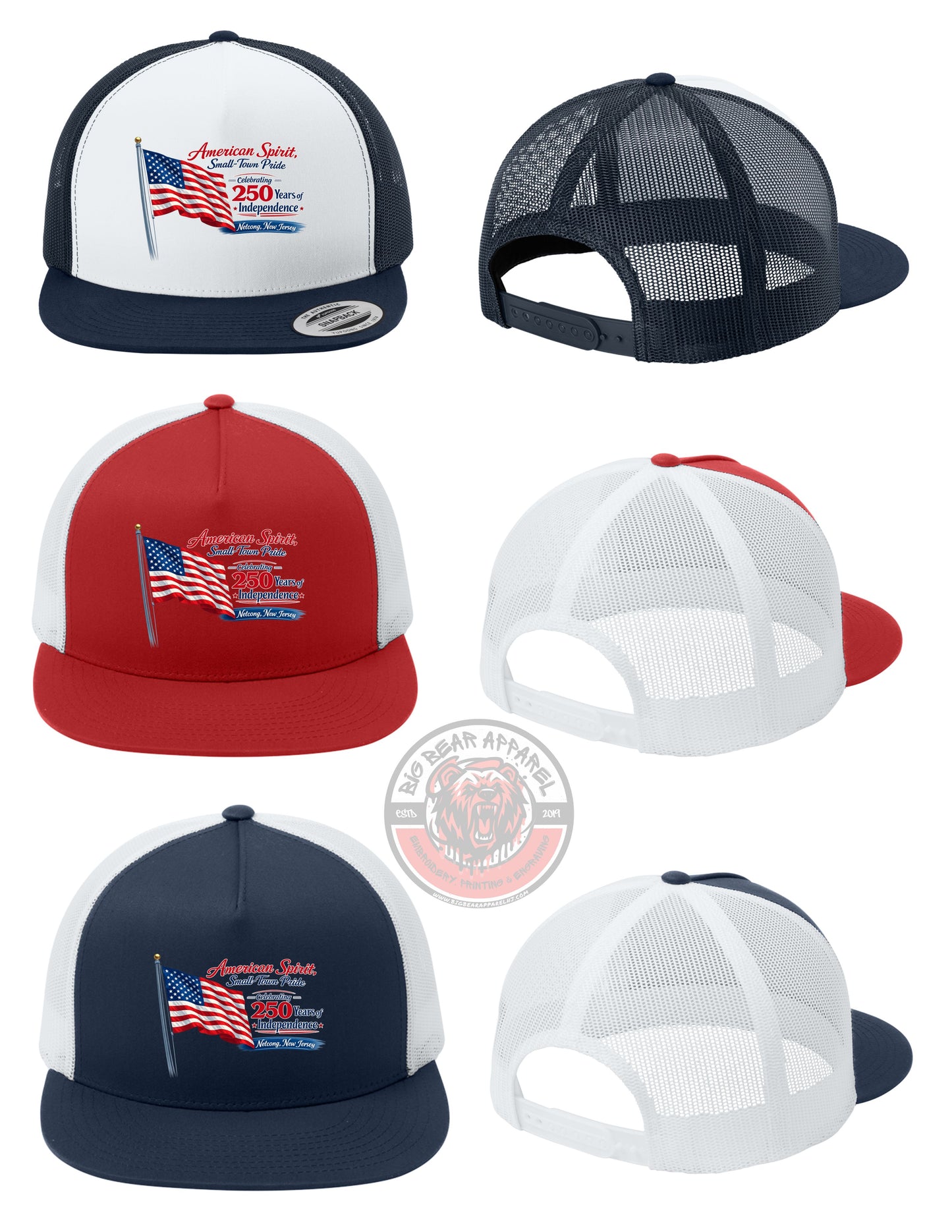 American Spirit, Small Town Pride 5-Panel Mesh Back Trucker Cap