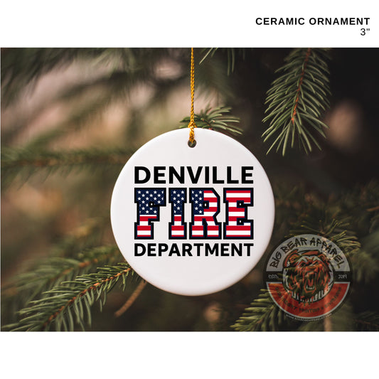 Denville Fire Ceramic Ornament