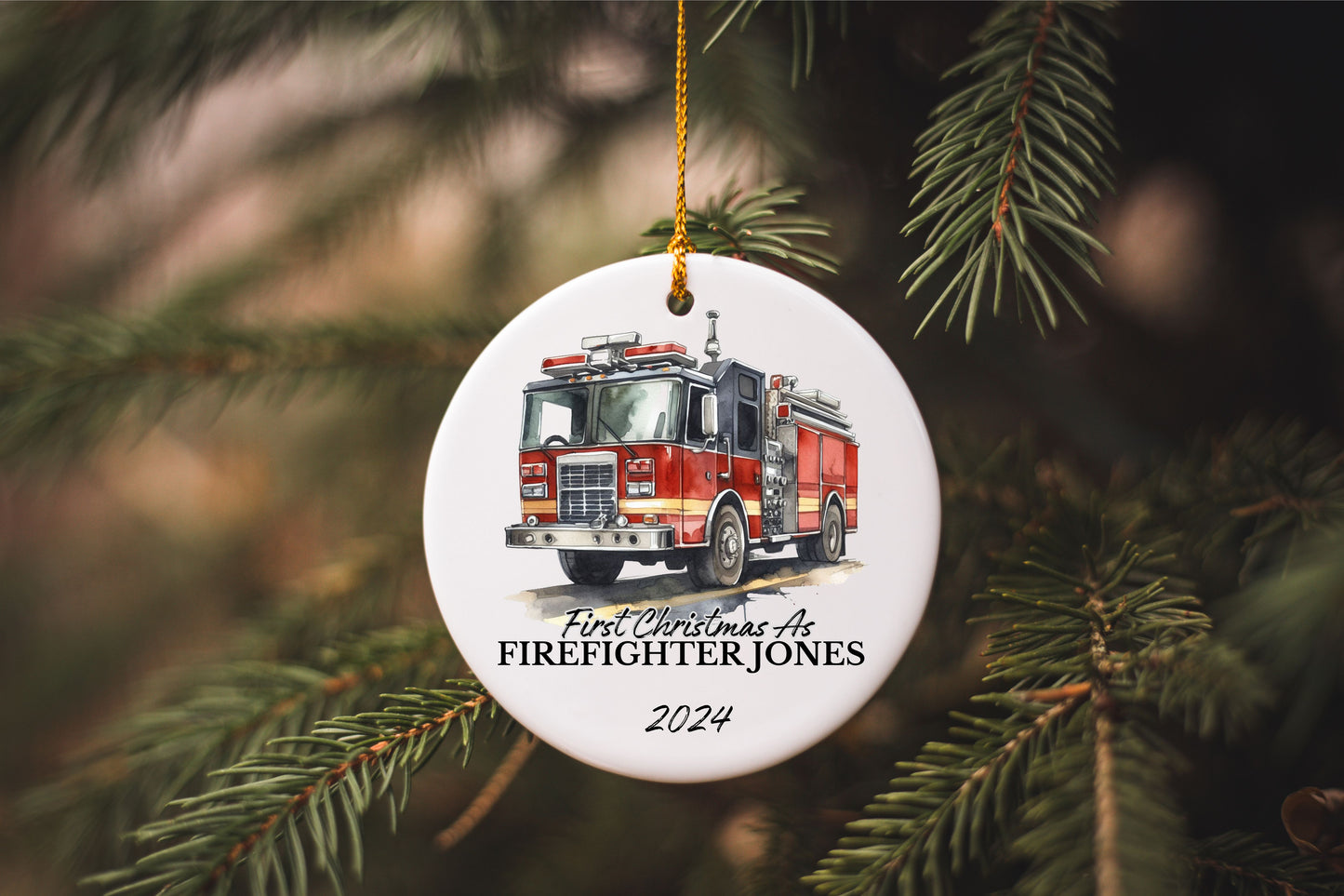 First Christmas as a Firefighter Ornament