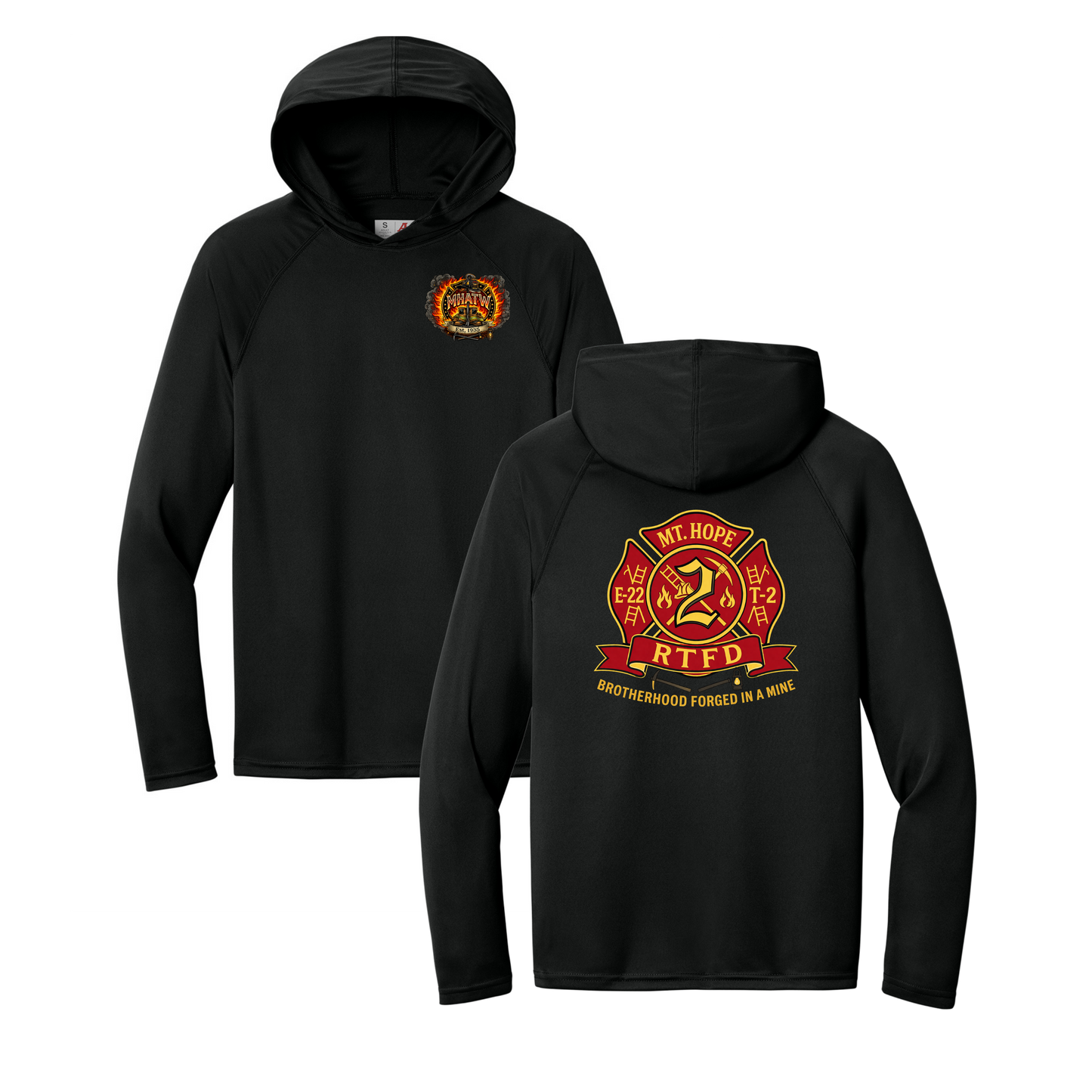 Mt. Hope Fire Cooling Performance Long Sleeve Hooded Tee