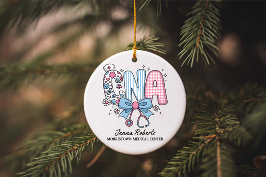 Personalized CNA Nursing Ornament