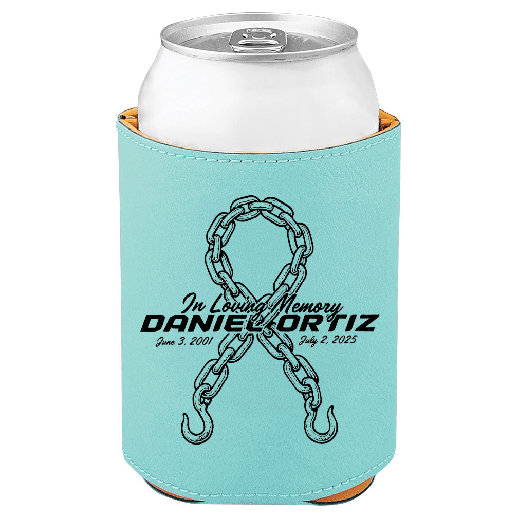 Tow Chain Memorial Leatherette Can Koozie - DJ Ortiz