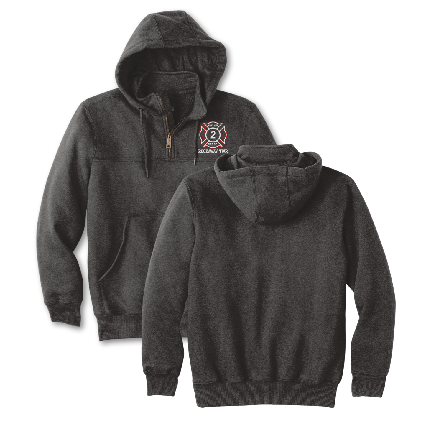 Mt. Hope Fire Carhartt® Rain Defender® Paxton Heavyweight Hooded Zip Mock Sweatshirt (Embroidered)