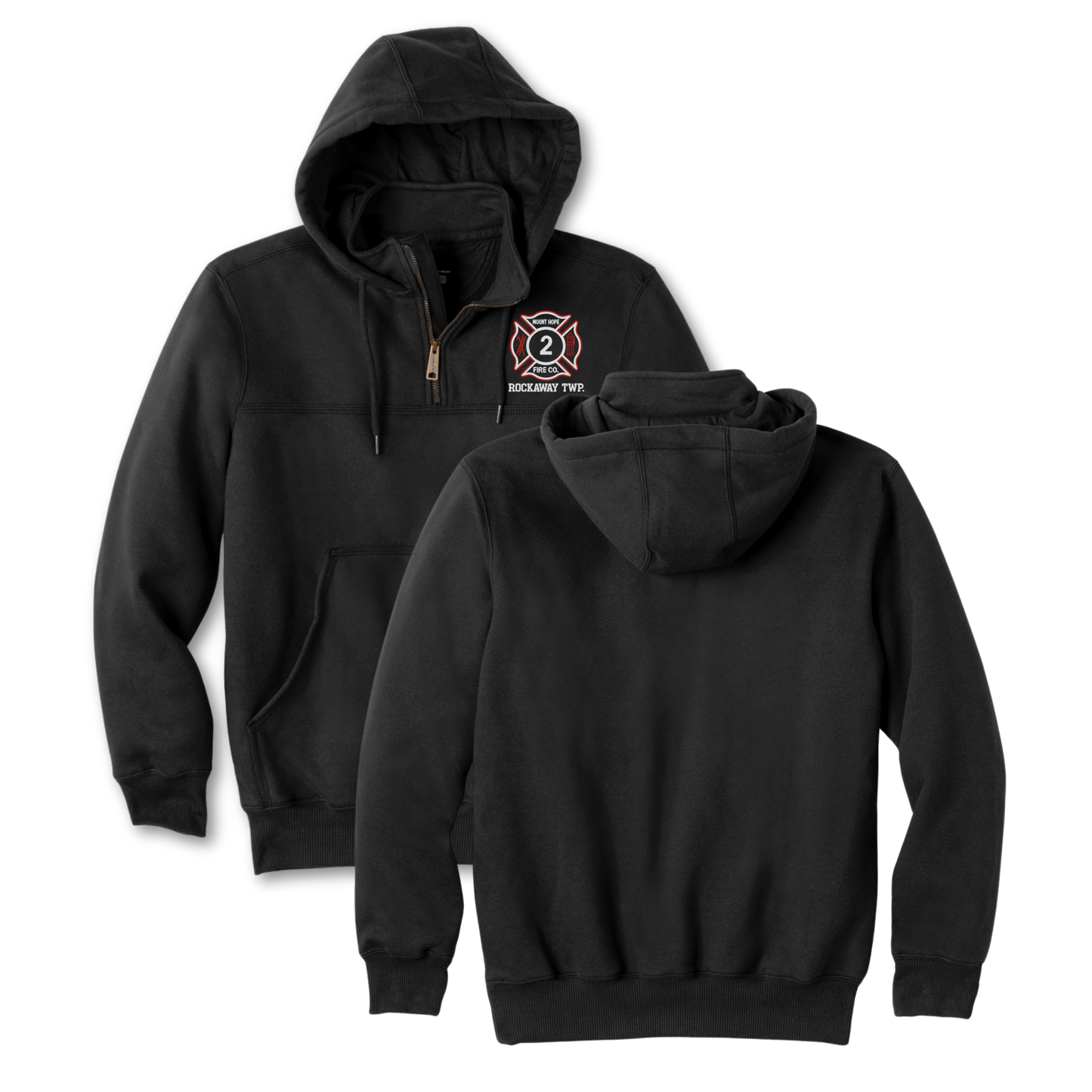 Mt. Hope Fire Carhartt® Rain Defender® Paxton Heavyweight Hooded Zip Mock Sweatshirt (Embroidered)