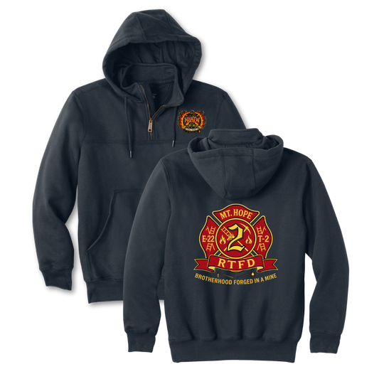 Mt. Hope Fire Carhartt® Rain Defender® Paxton Heavyweight Hooded Zip Mock Sweatshirt (Printed)