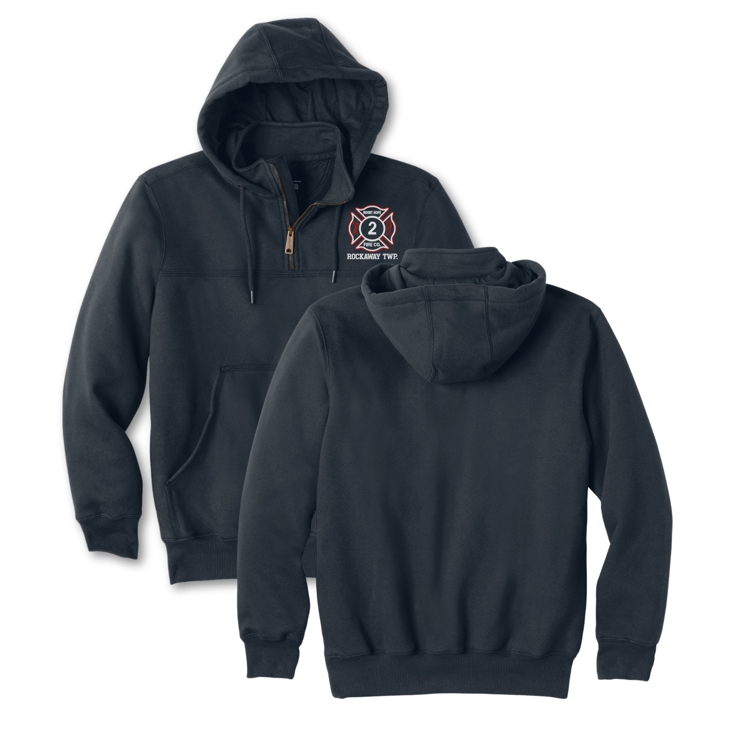 Mt. Hope Fire Carhartt® Rain Defender® Paxton Heavyweight Hooded Zip Mock Sweatshirt (Embroidered)