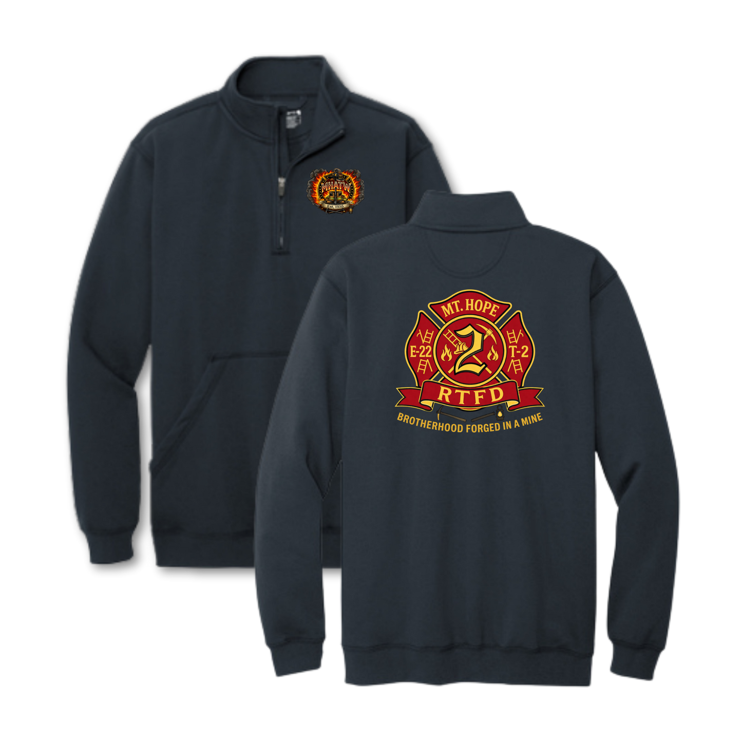 Mt. Hope Fire Carhartt® Midweight 1/4-Zip Mock Neck Sweatshirt