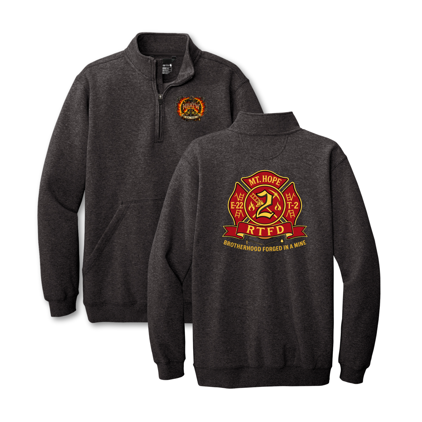 Mt. Hope Fire Carhartt® Midweight 1/4-Zip Mock Neck Sweatshirt