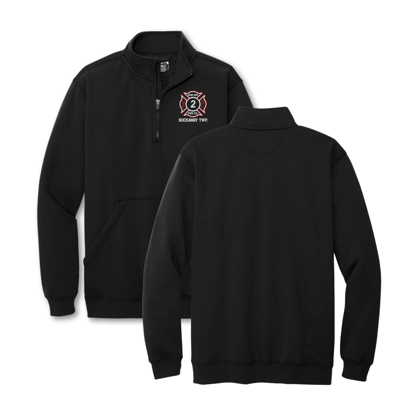 Mt. Hope Fire Carhartt® Midweight 1/4-Zip Mock Neck Sweatshirt (Embroidered)