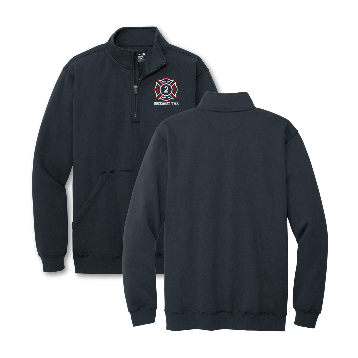 Mt. Hope Fire Carhartt® Midweight 1/4-Zip Mock Neck Sweatshirt (Embroidered)