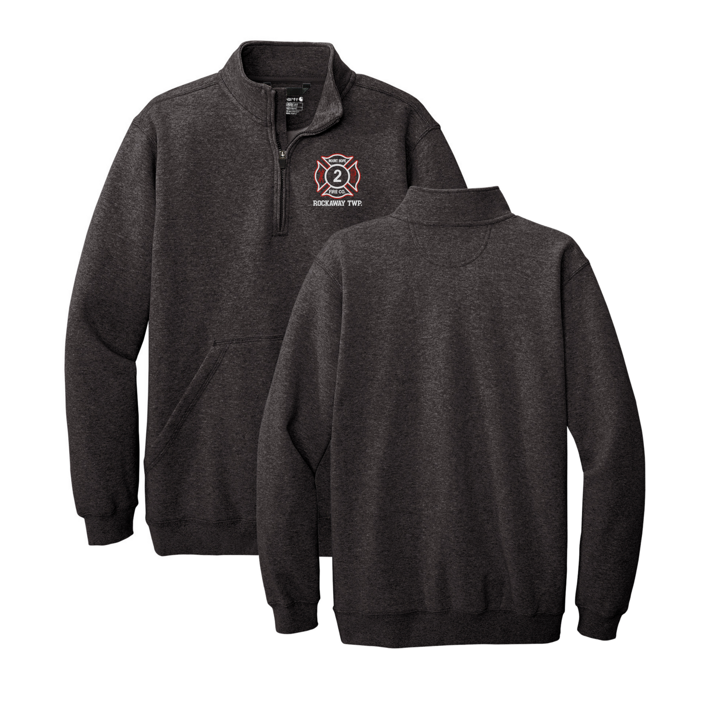 Mt. Hope Fire Carhartt® Midweight 1/4-Zip Mock Neck Sweatshirt (Embroidered)