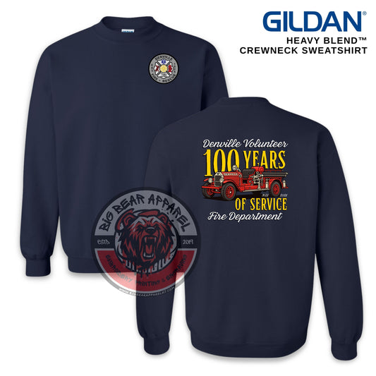 Denville Fire 100th Anniversary Crewneck Sweatshirt