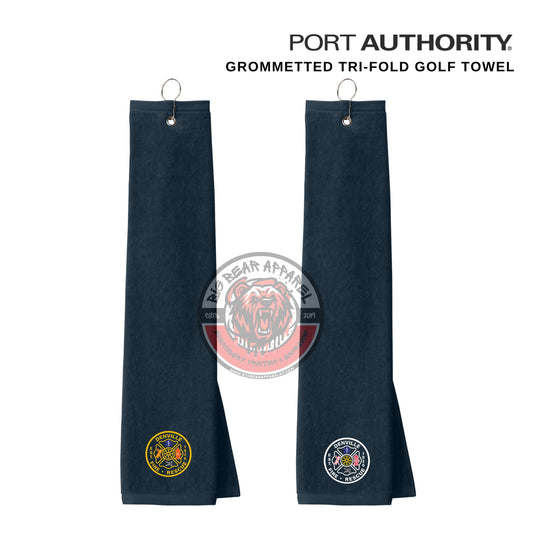 Denville Fire Grommeted Tri-Fold Golf Towel