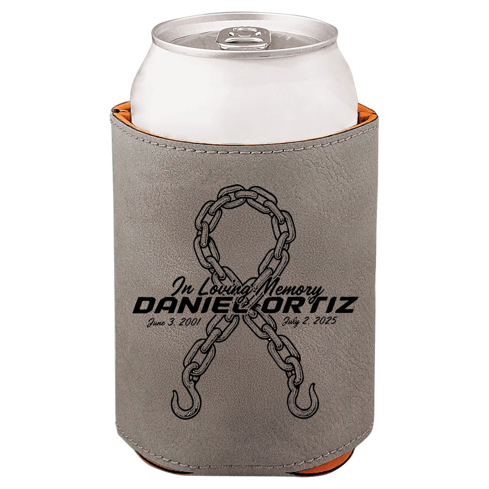 Tow Chain Memorial Leatherette Can Koozie - DJ Ortiz