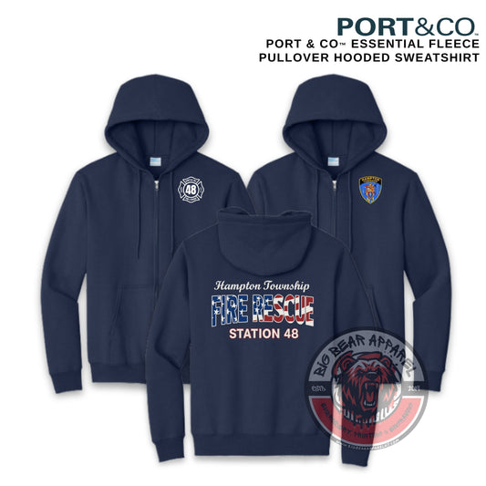Hampton Fire Full Zip Hooded Sweatshirt