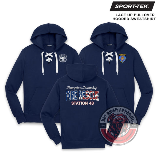 Hampton Fire Lace Up Hooded Sweatshirt