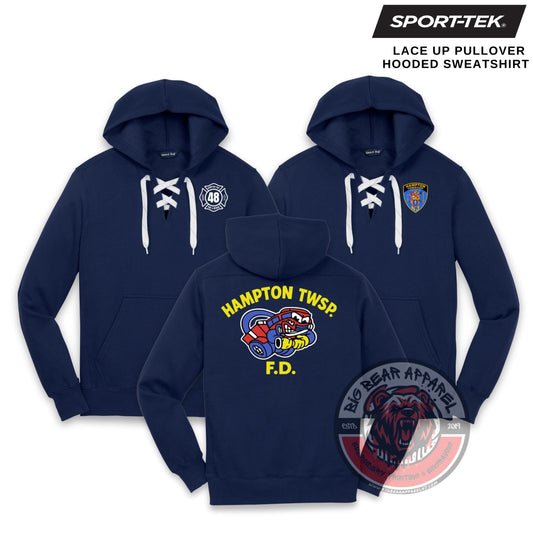 Hampton Fire Old School Lace Up Hooded Sweatshirt