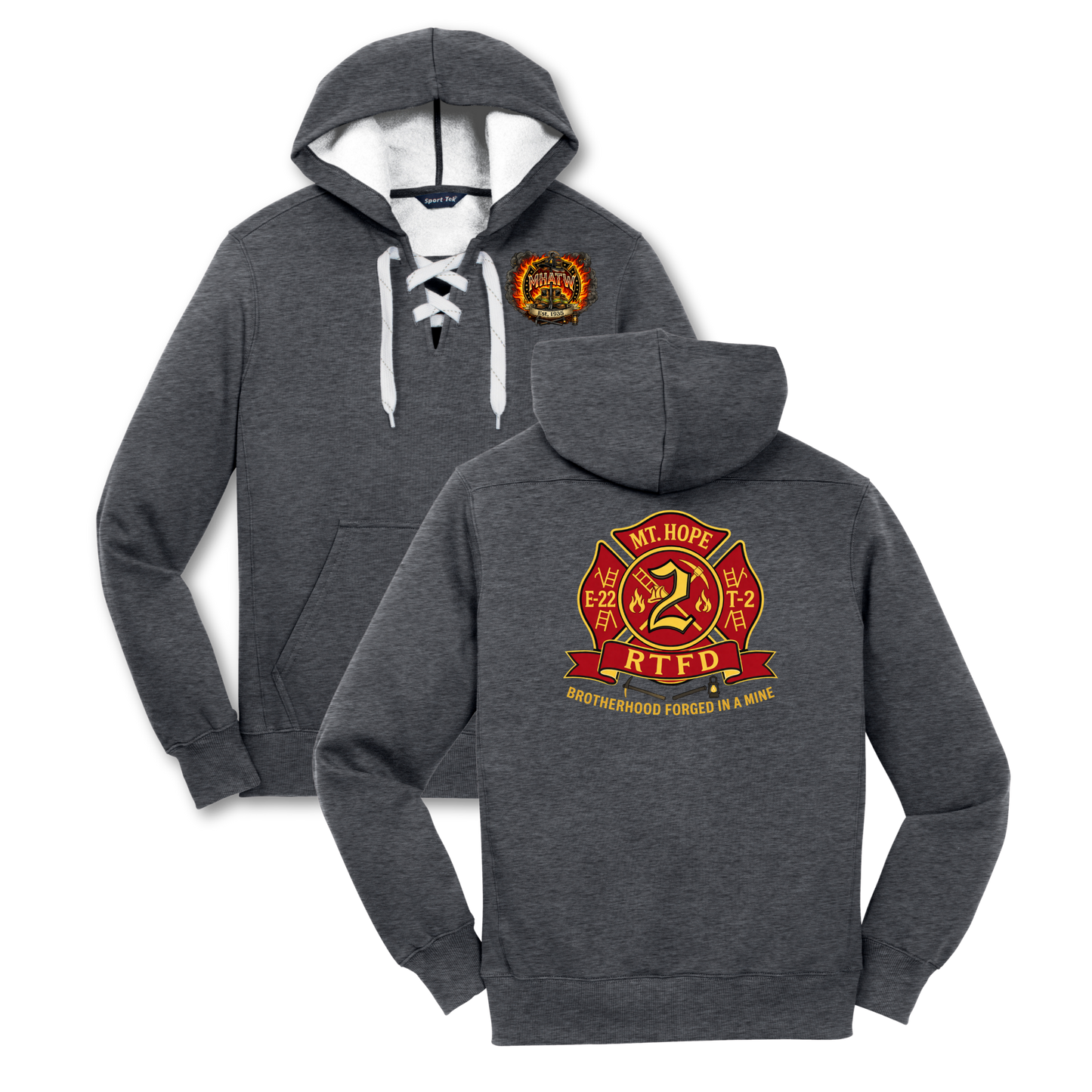 Mt. Hope Fire Lace Up Hooded Sweatshirt