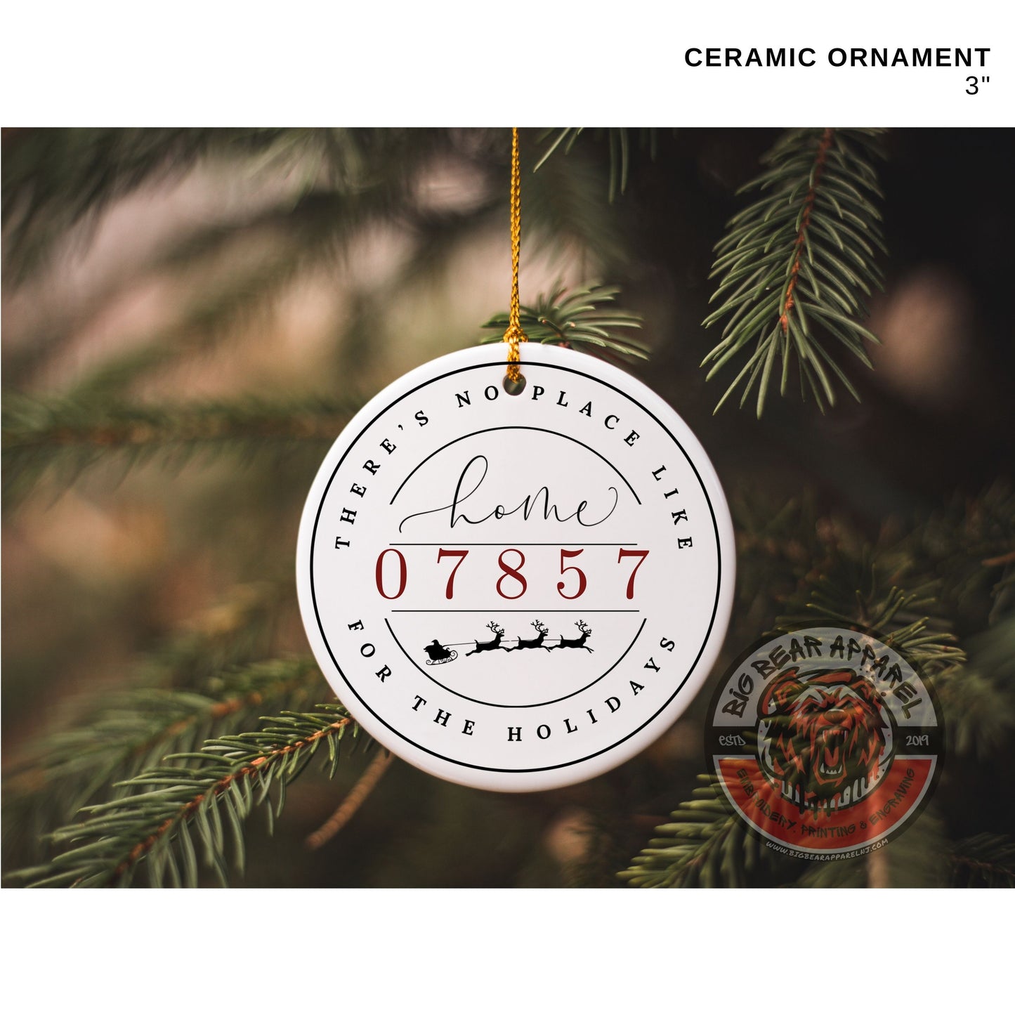 No Place Like Home for the Holidays Ceramic Ornament