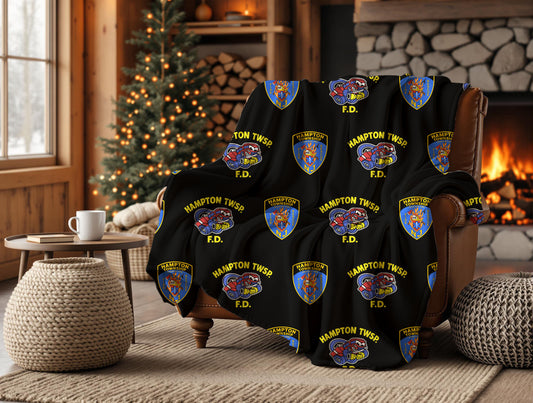 Hampton Fire Old School Logo Blanket