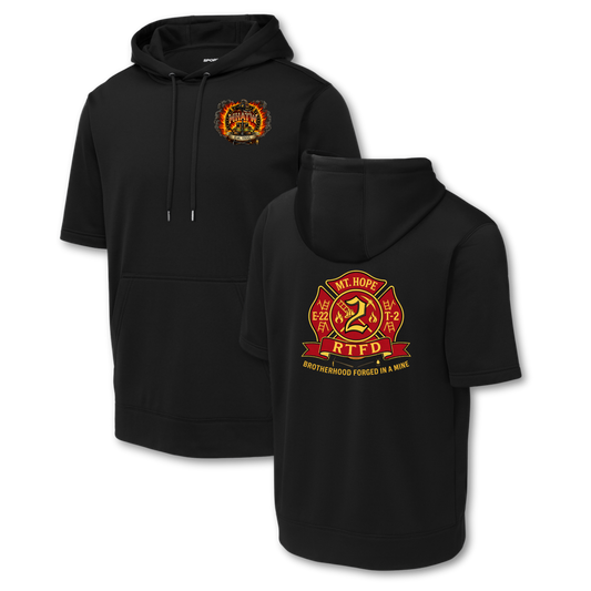 Mt. Hope Fire Fleece Short Sleeve Hooded Pullover