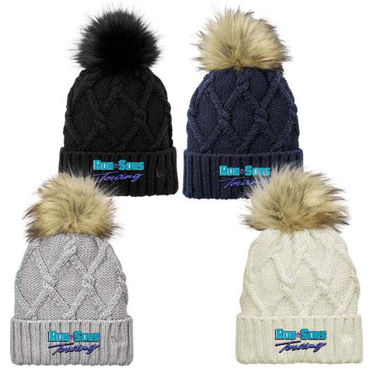 Ron & Sons Faux Fur Pom Beanie