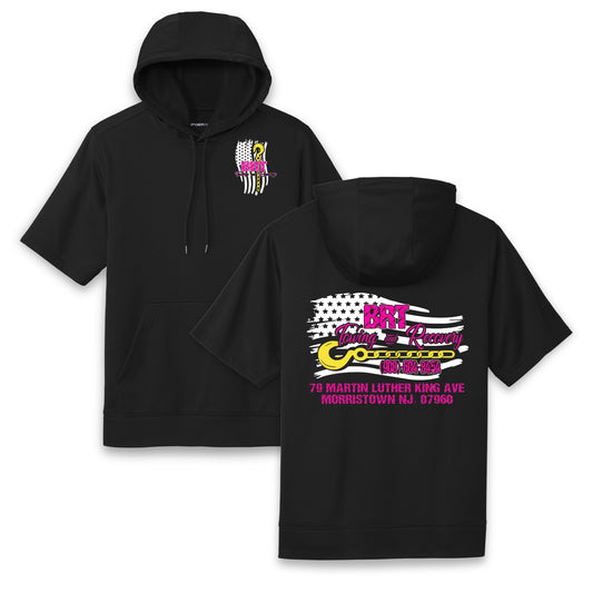 BRT Sport-Wick ® Fleece Short Sleeve Hooded Pullover