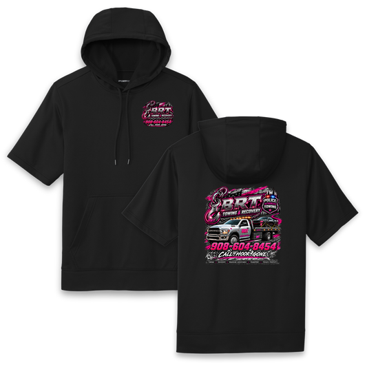 BRT Sport-Wick ® Fleece Short Sleeve Hooded Pullover
