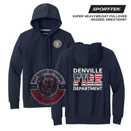 Denville Fire Super Heavyweight Pullover Hooded Sweatshirt