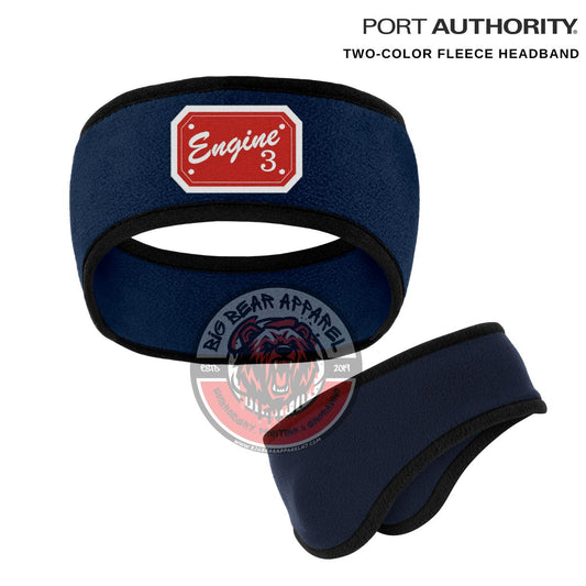 Denville Fire Script Passport Two-Color Fleece Headband