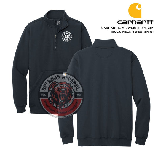 Hampton Fire Carhartt® Midweight 1/4-Zip Mock Neck Sweatshirt