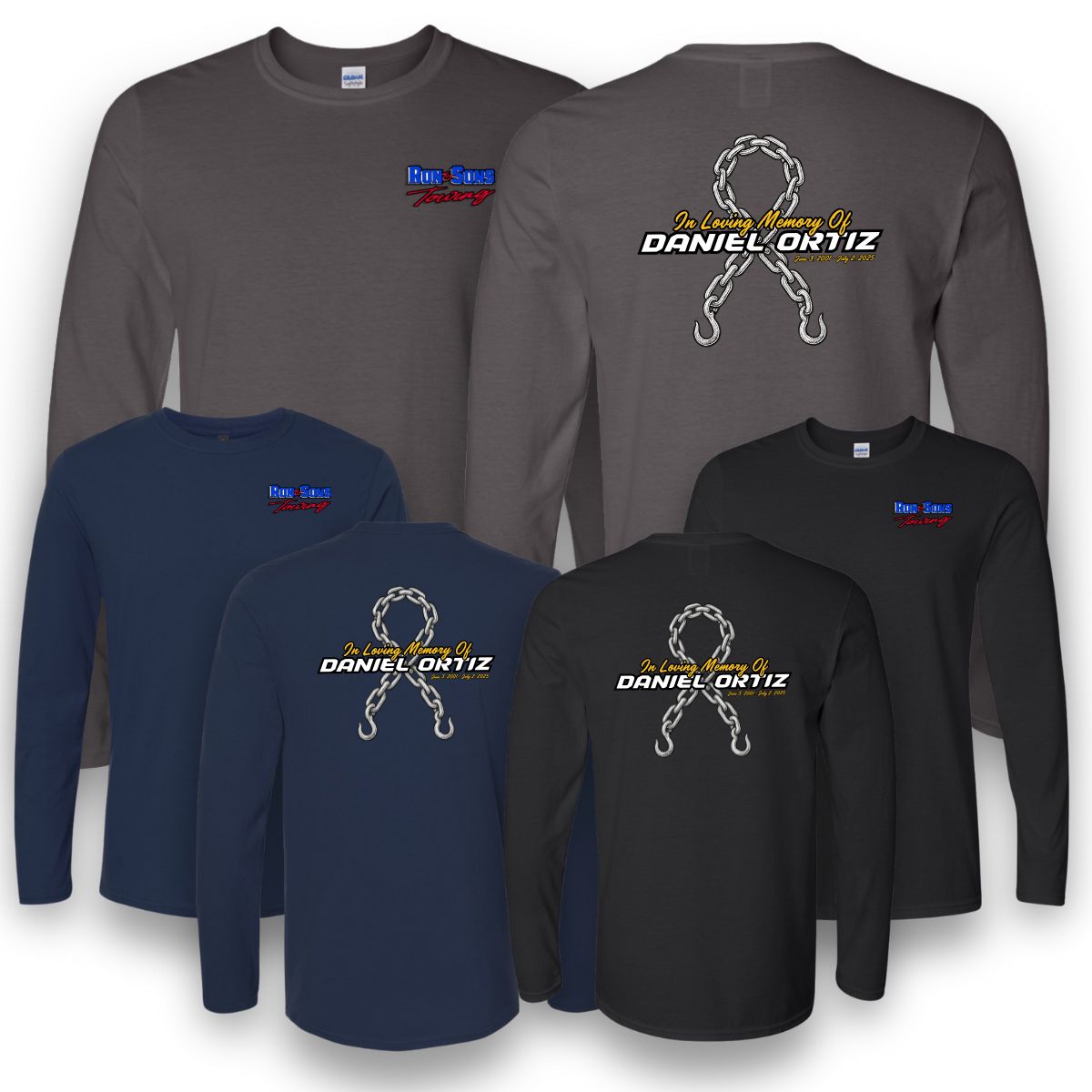 Tow Chain Memorial Long Sleeve T-Shirt - DJ Ortiz