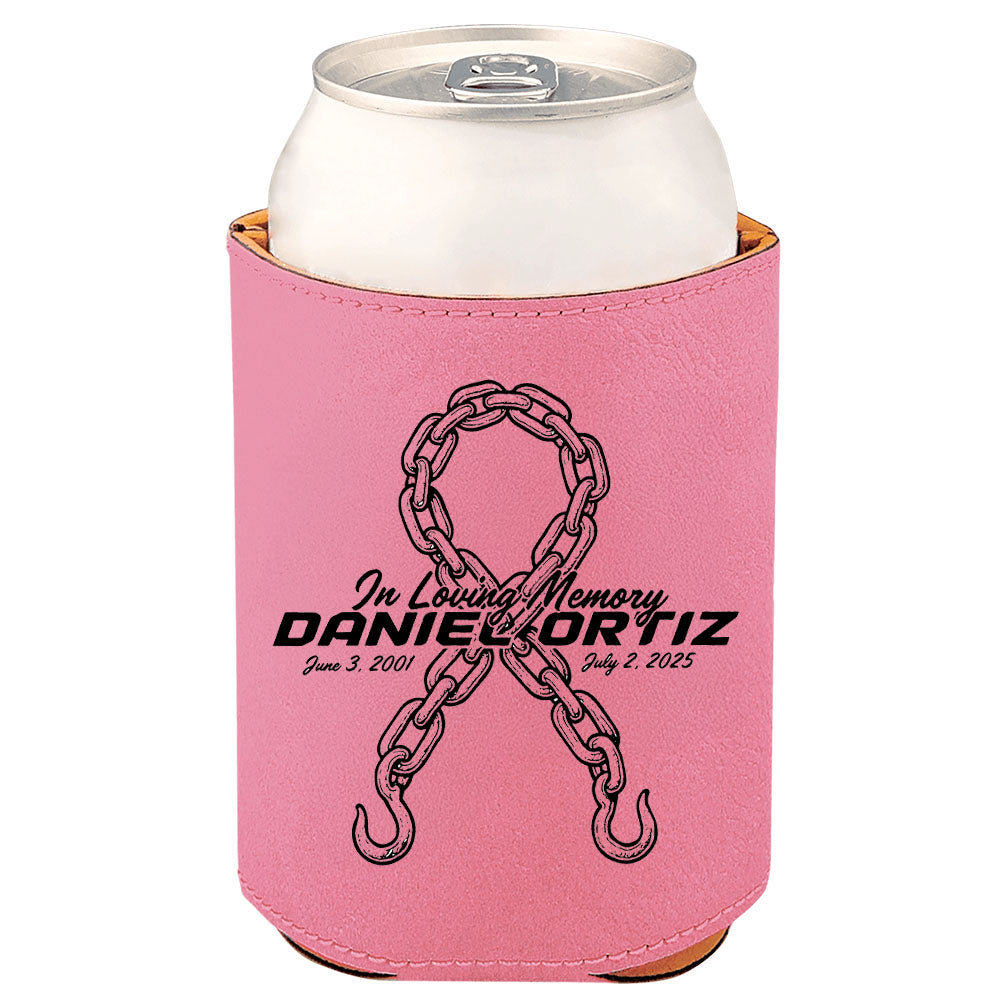 Tow Chain Memorial Leatherette Can Koozie - DJ Ortiz